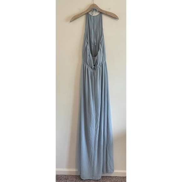 SMYM Heather Halter Maxi Dress Steel Blue - Picture 3 of 7